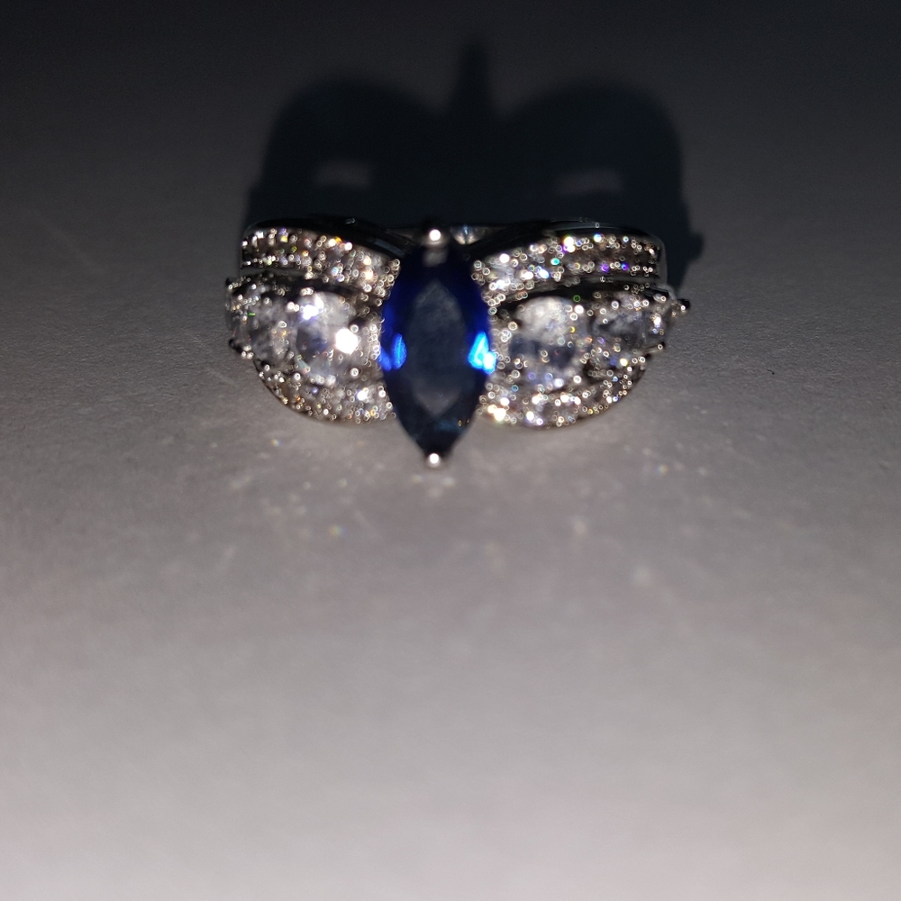Sapphire and Sterling silver ring